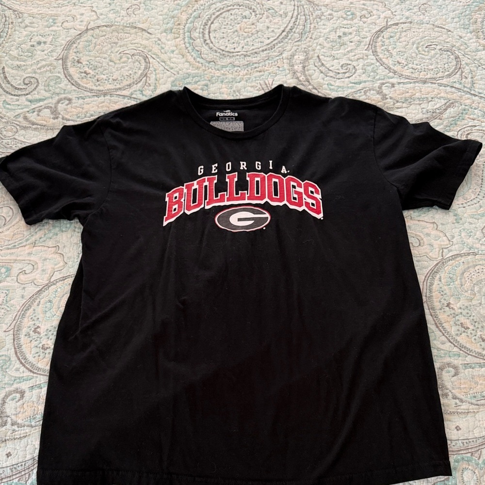 Fanatics Black Georgia Bulldogs Short Sleeve Tee